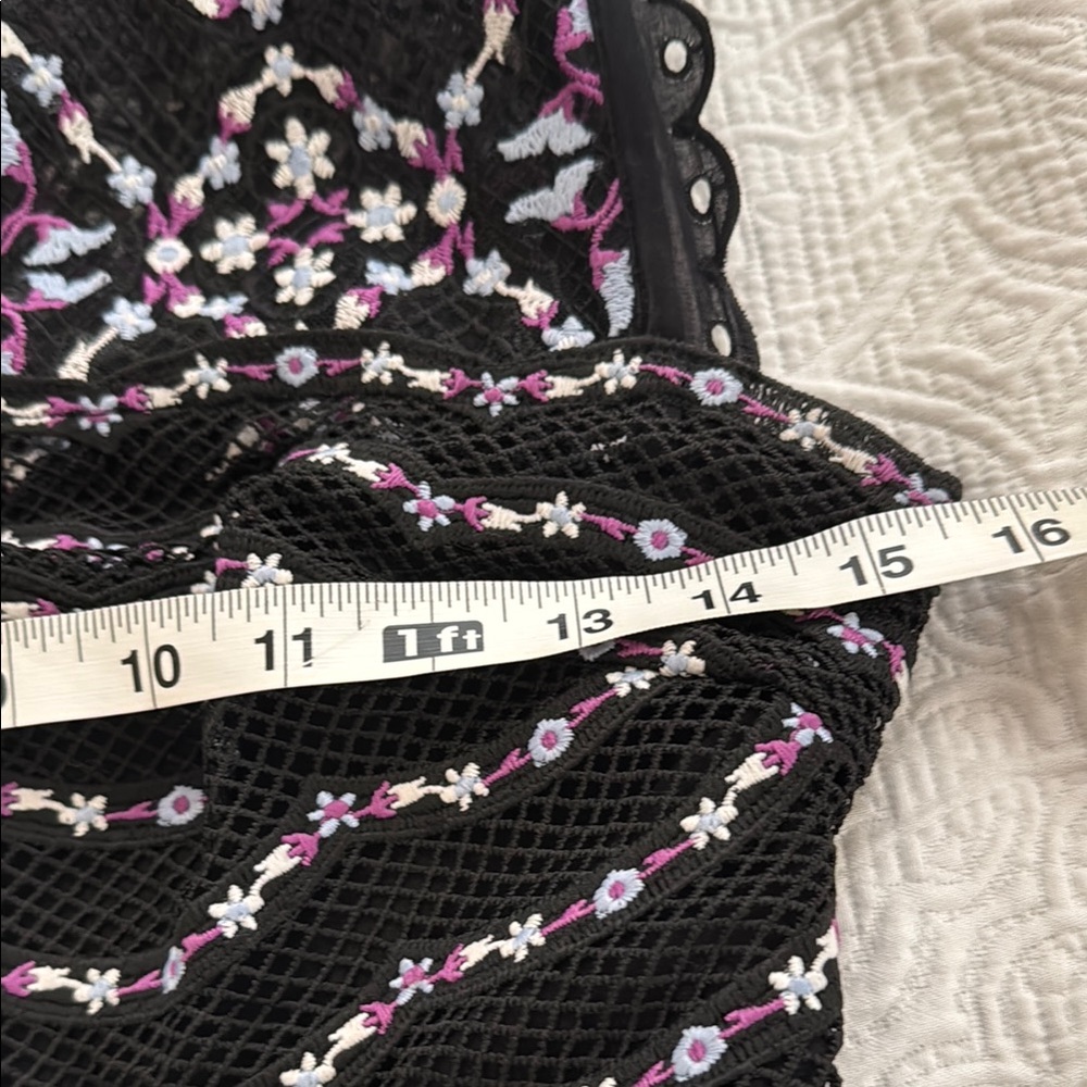 Sandro Paris Black and Multi colored Ruffled Tiered Maxi Dress - Picture 10 of 15